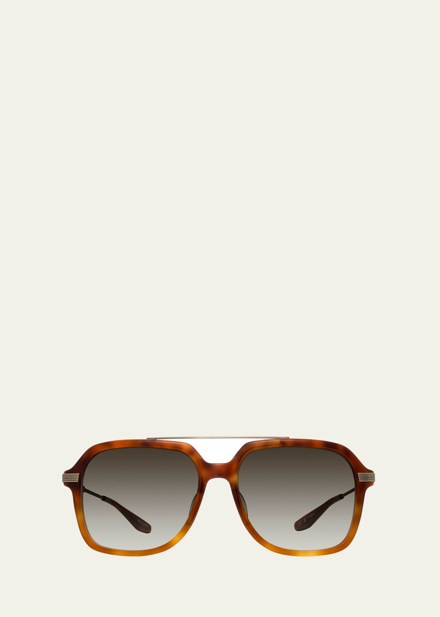 d.ellis havana zyl & titanium aviator sunglasses