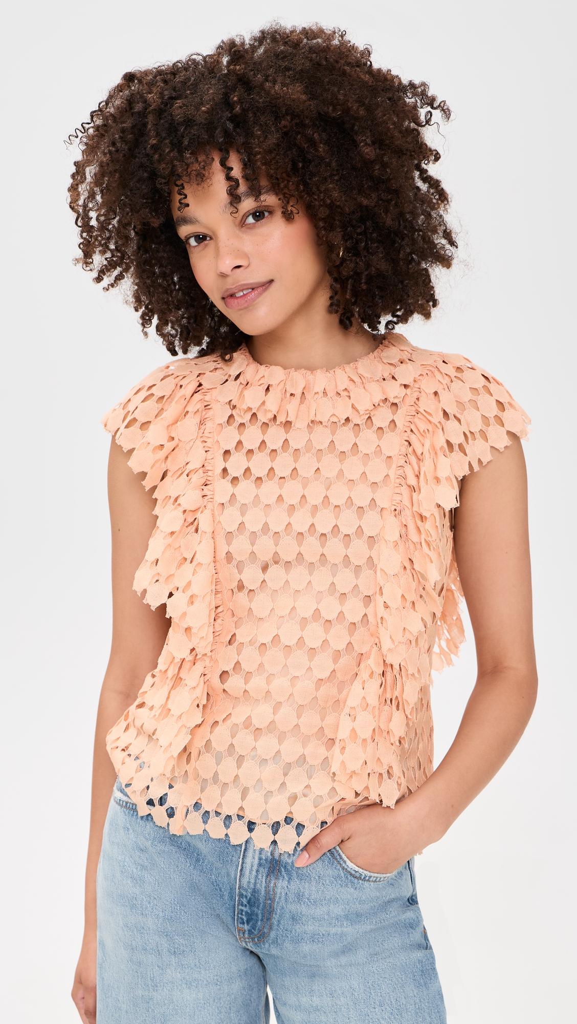 daevy silk-lined lace top