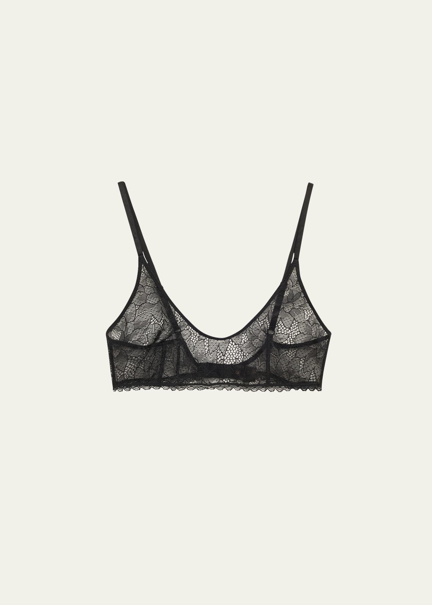 dahlia floral lace soft bra