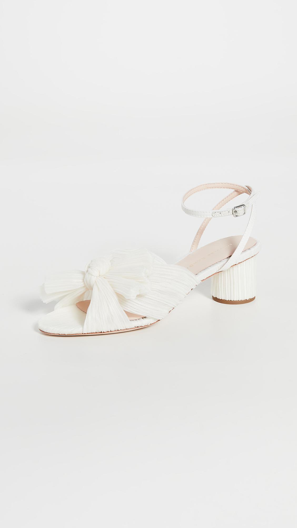 dahlia pleated bow heels with ankle strap