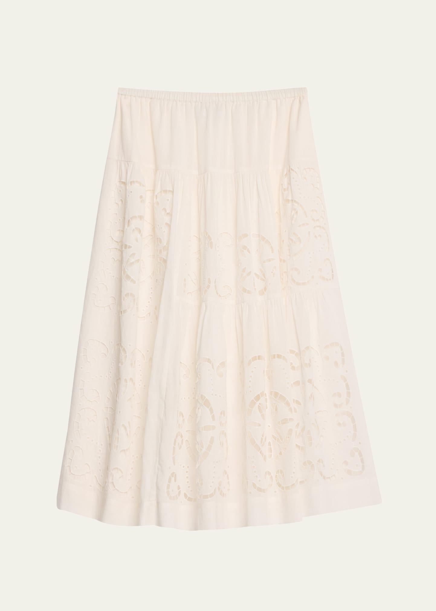 dahlia tiered eyelet skirt