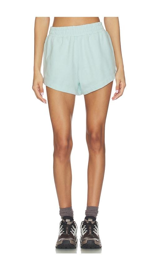 daily drills super shorts in lake day in baby blue.