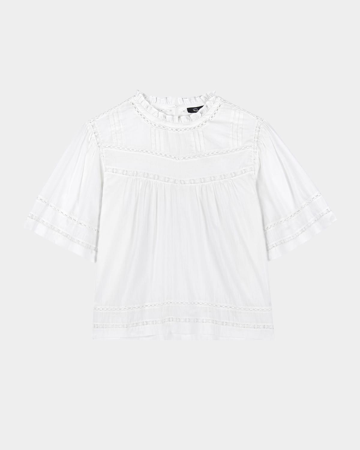 daisy eyelet-embroidered blouse