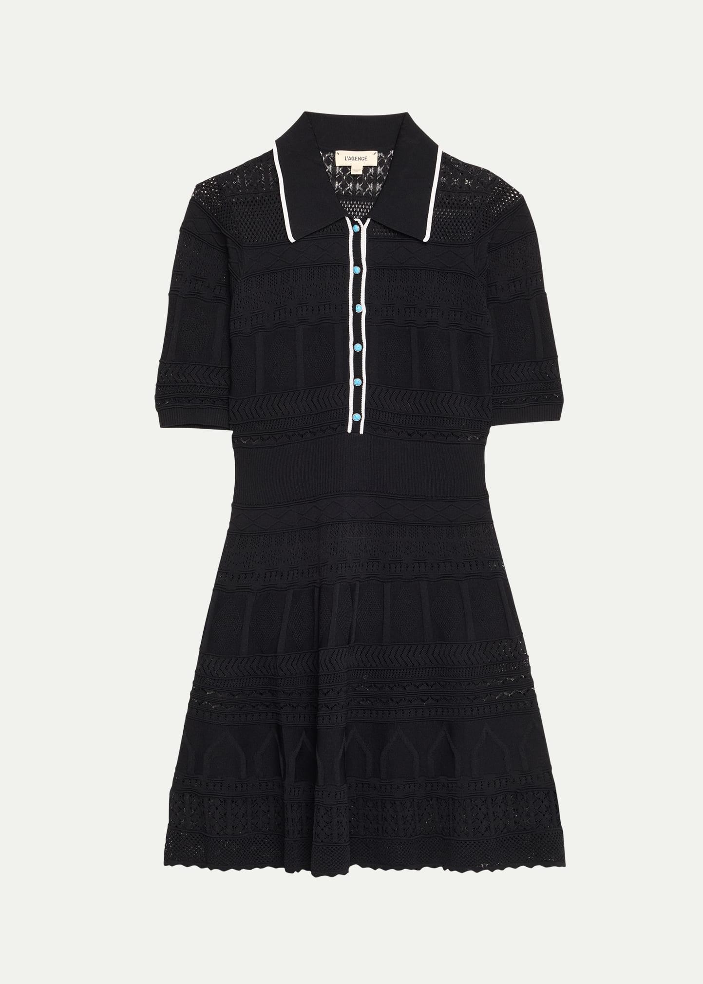 dakoa collared flare mini dress