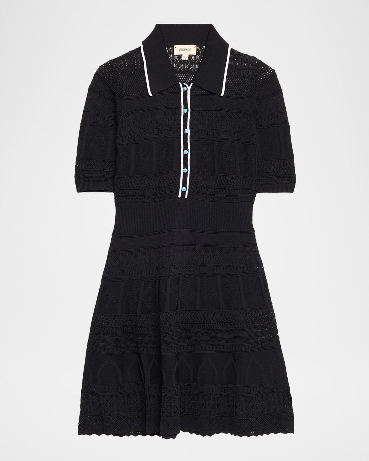 dakoa collared flare mini dress