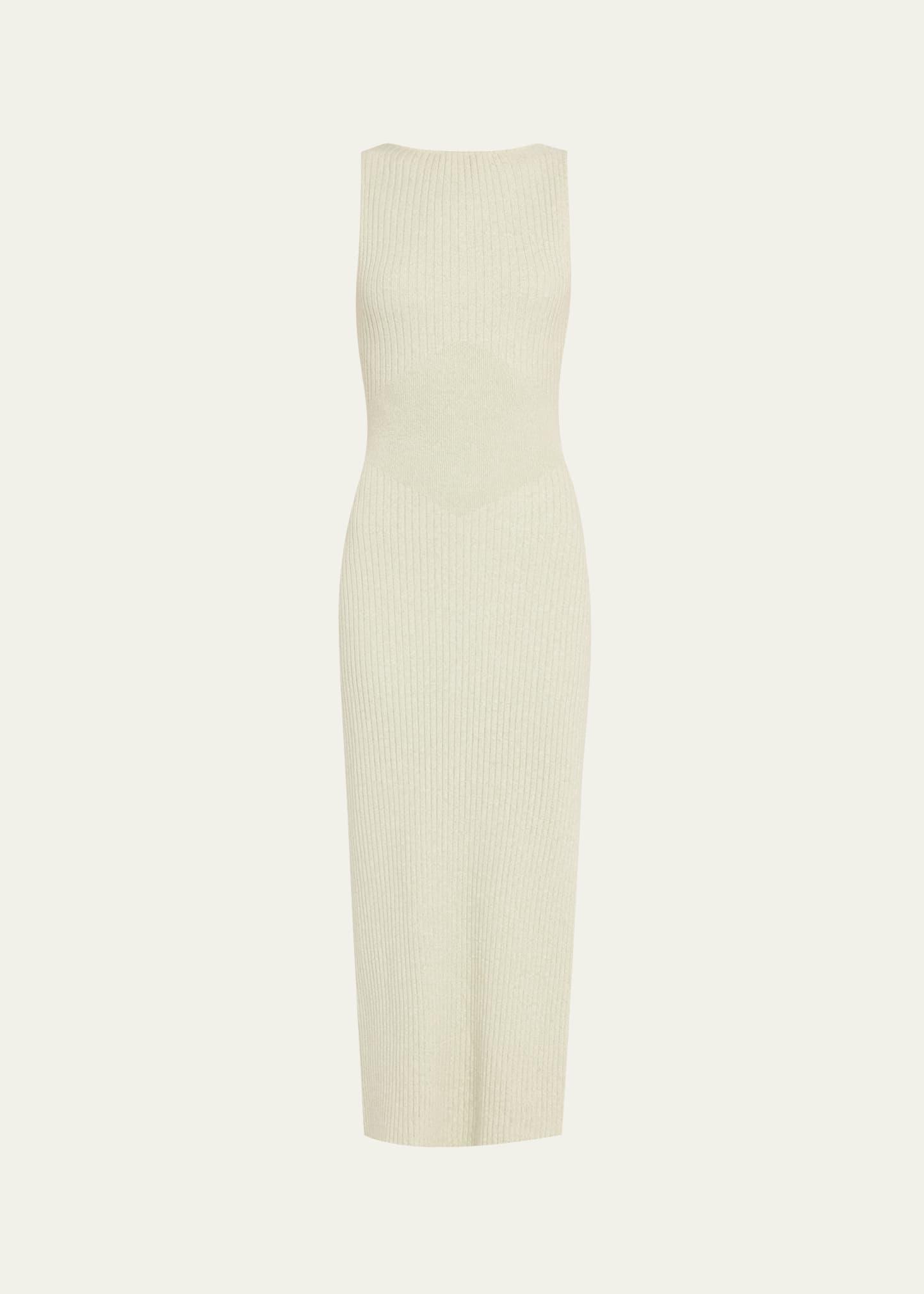 dakota sleeveless rib midi dress