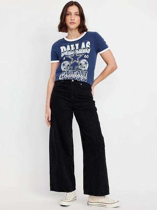 dallas cowboys everywear crew-neck ringer t-shirt