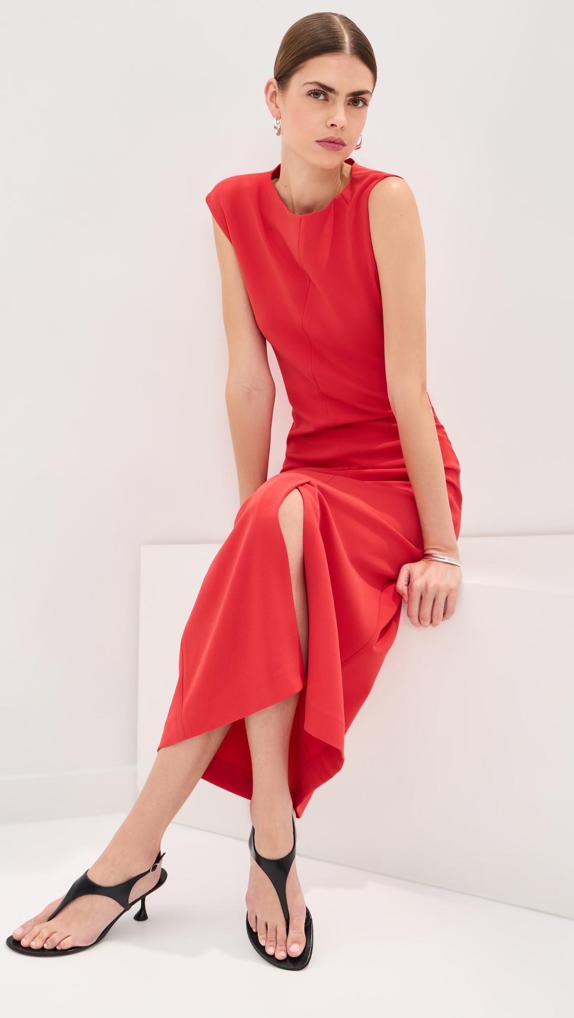 damea dress in matte double crepe