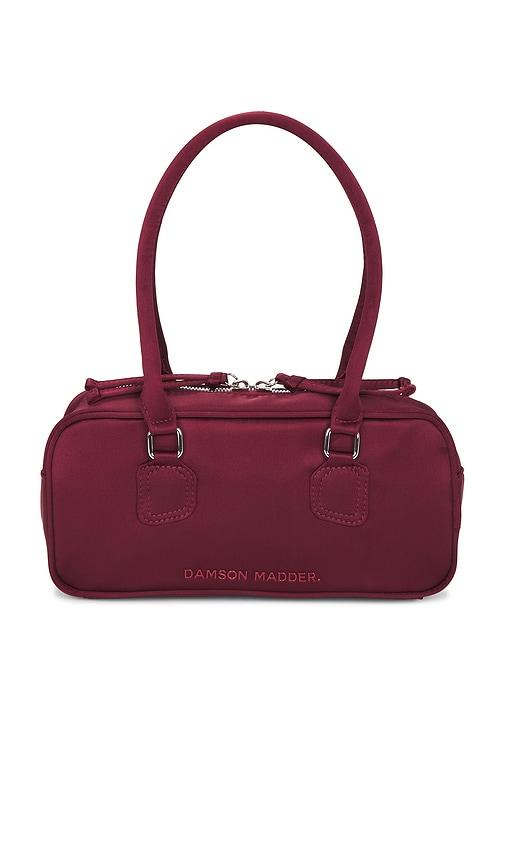 damson madder benny mini bowler bag in red.