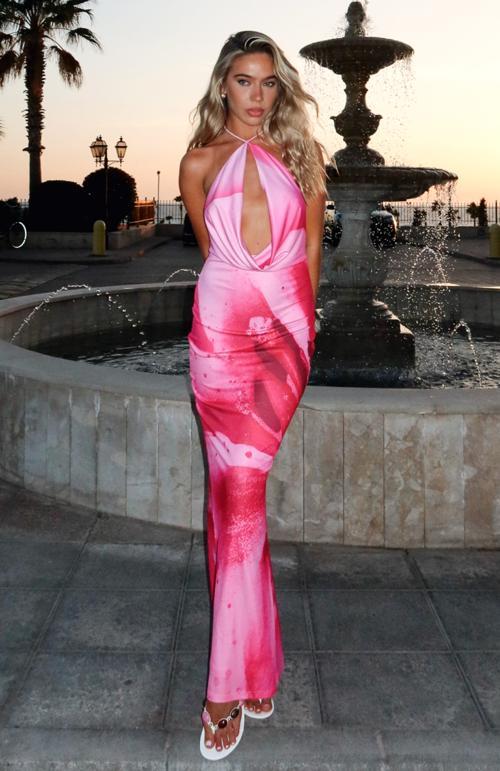 dancing in ibiza maxi dress blush bloom