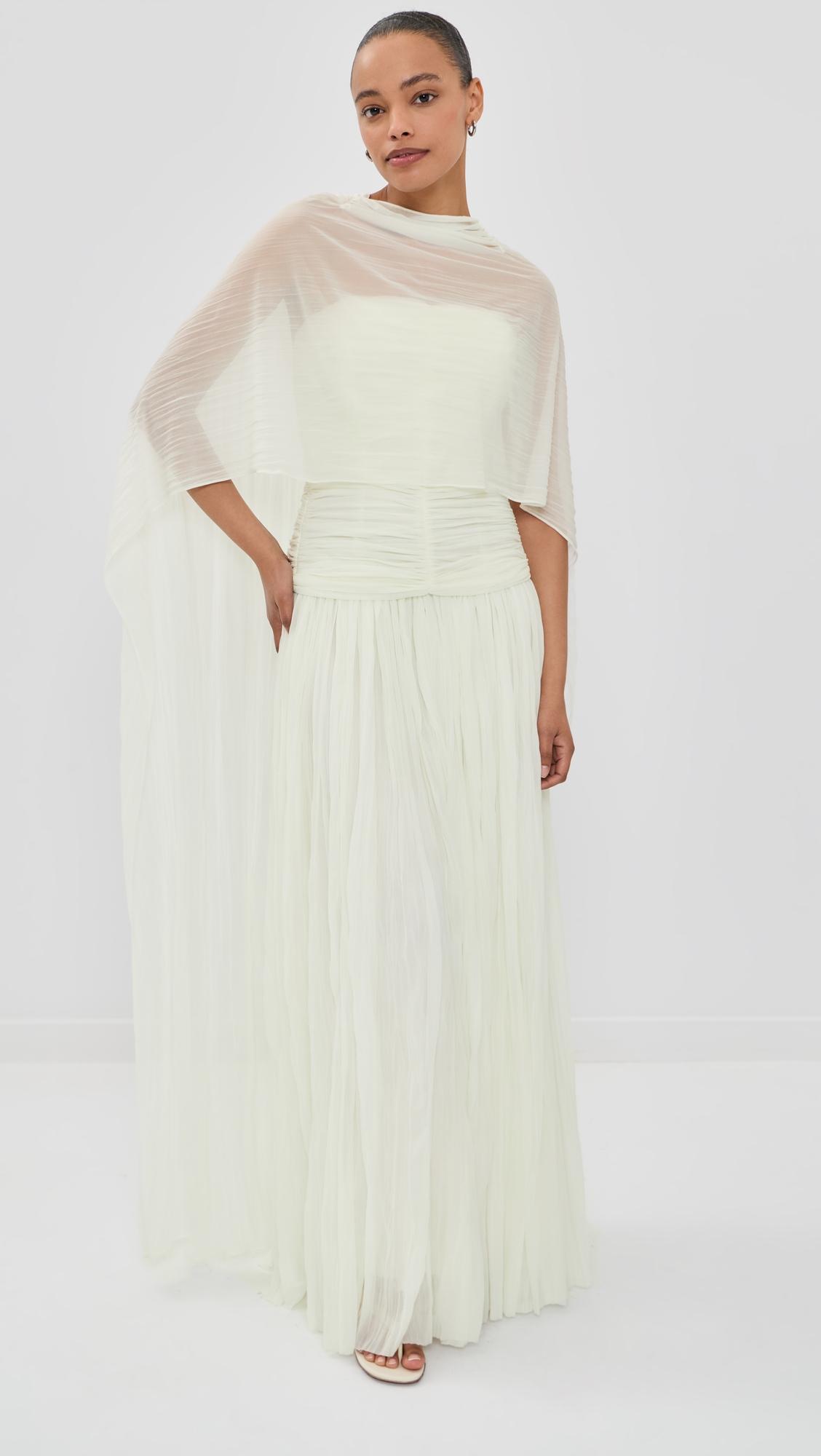 dani bustier gown with cape