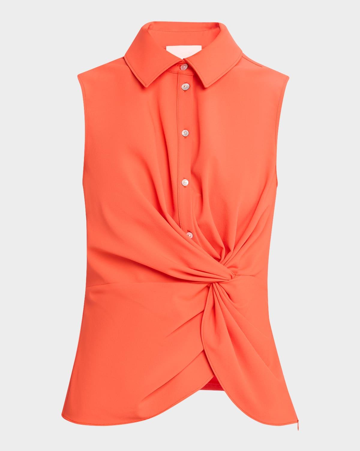 dani button-front twist top