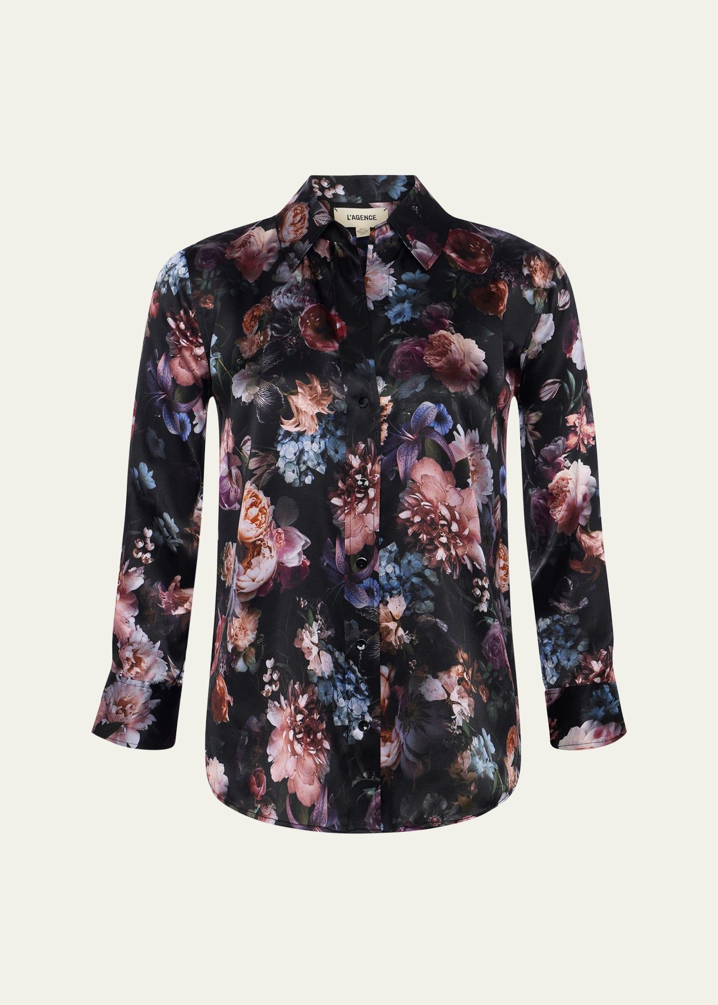 dani floral silk blouse