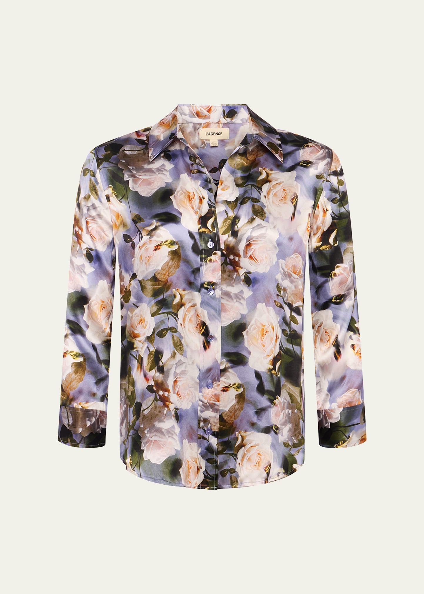 dani floral silk blouse