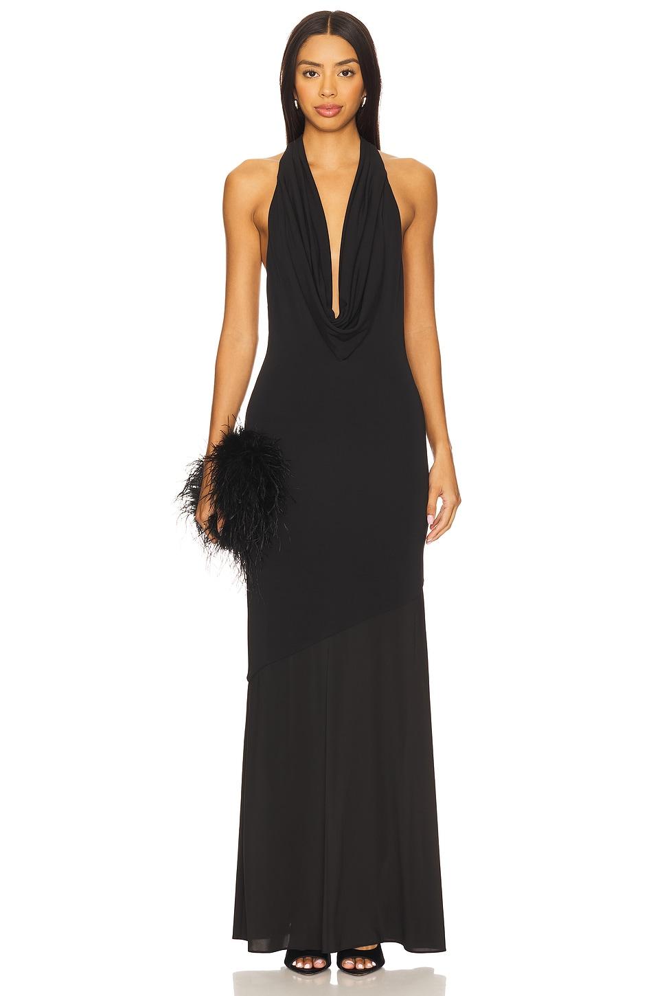 dani midi dress with sheer panel