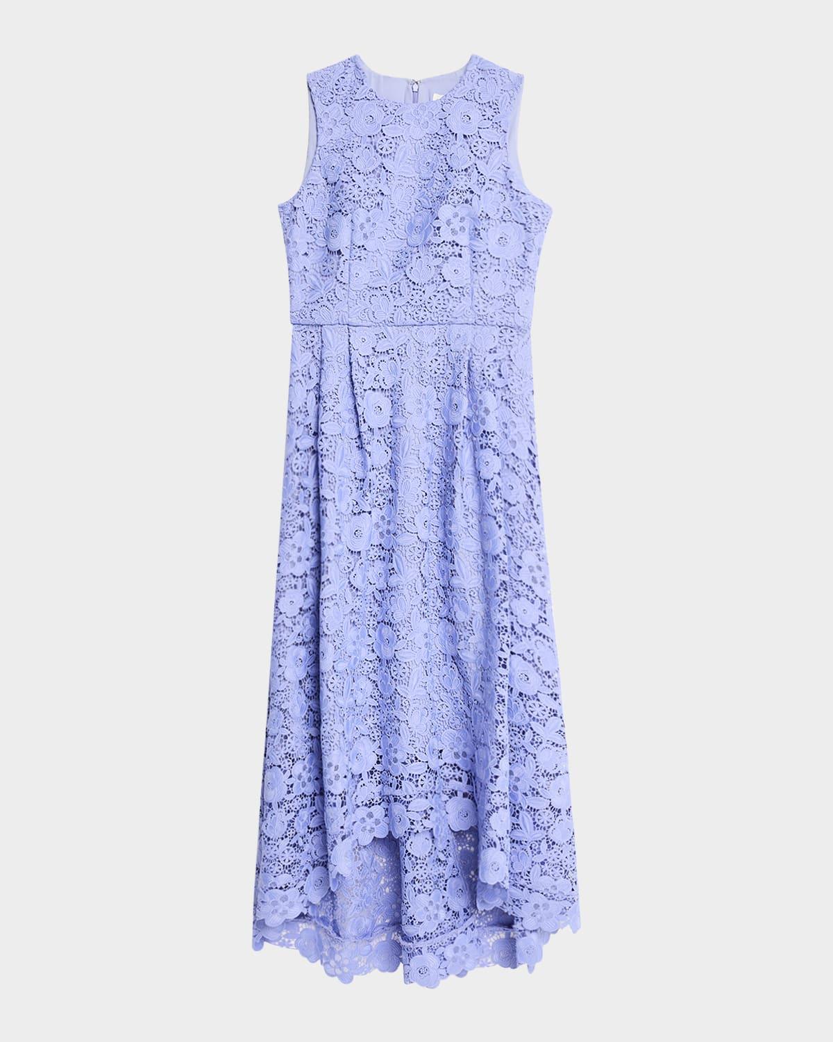 daniela high-low floral lace maxi dress