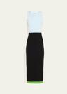 daniella colorblock midi dress