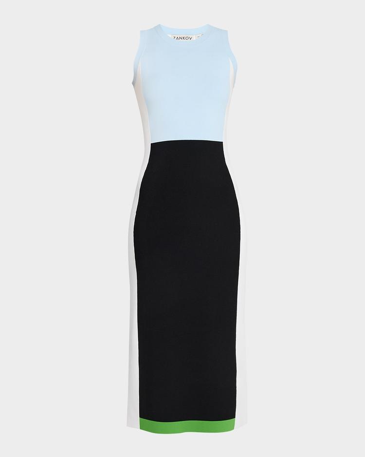 daniella colorblock midi dress