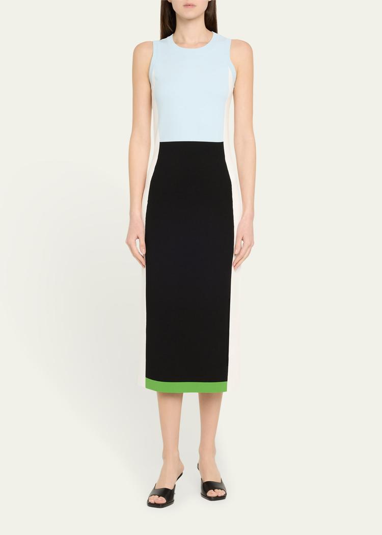 daniella colorblock midi dress