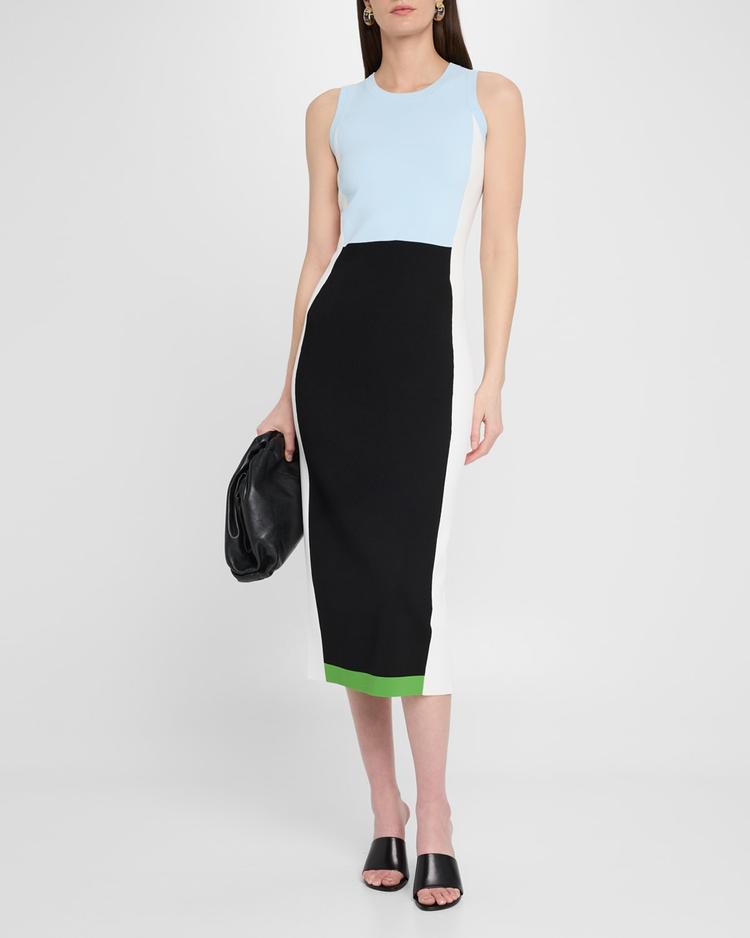 daniella colorblock midi dress