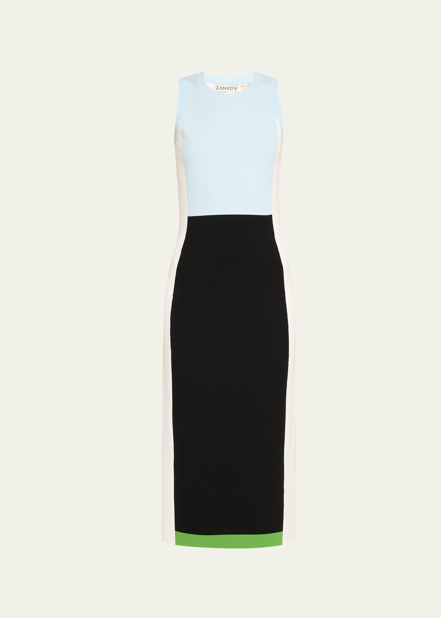 daniella colorblock midi dress