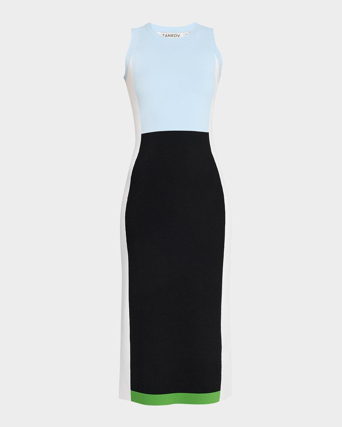 daniella colorblock midi dress