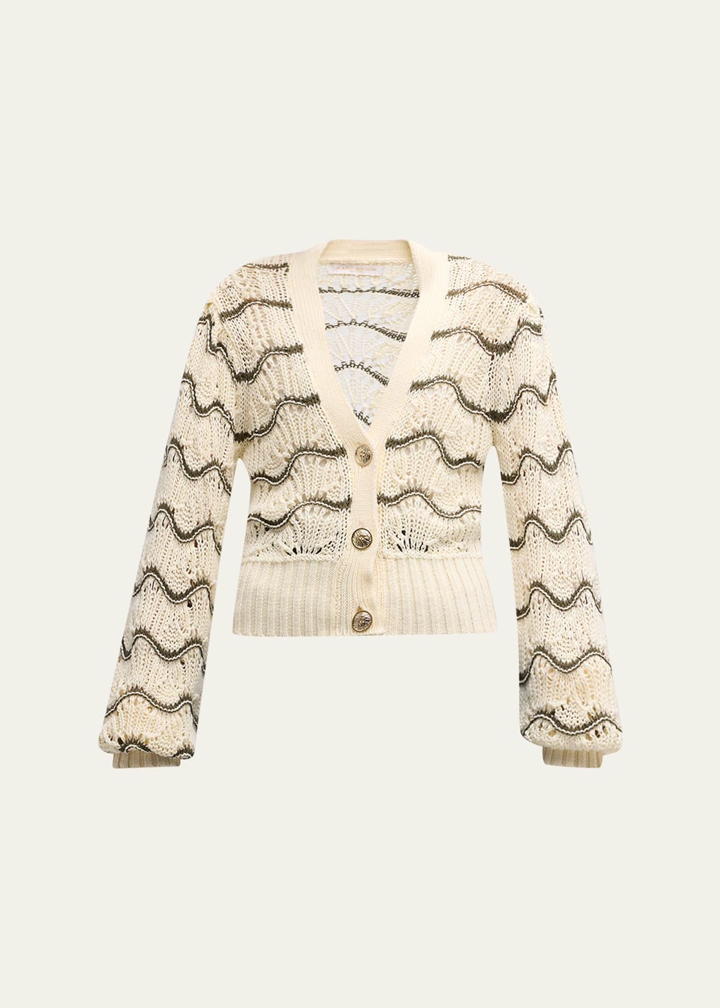 daniella wavy striped cardigan