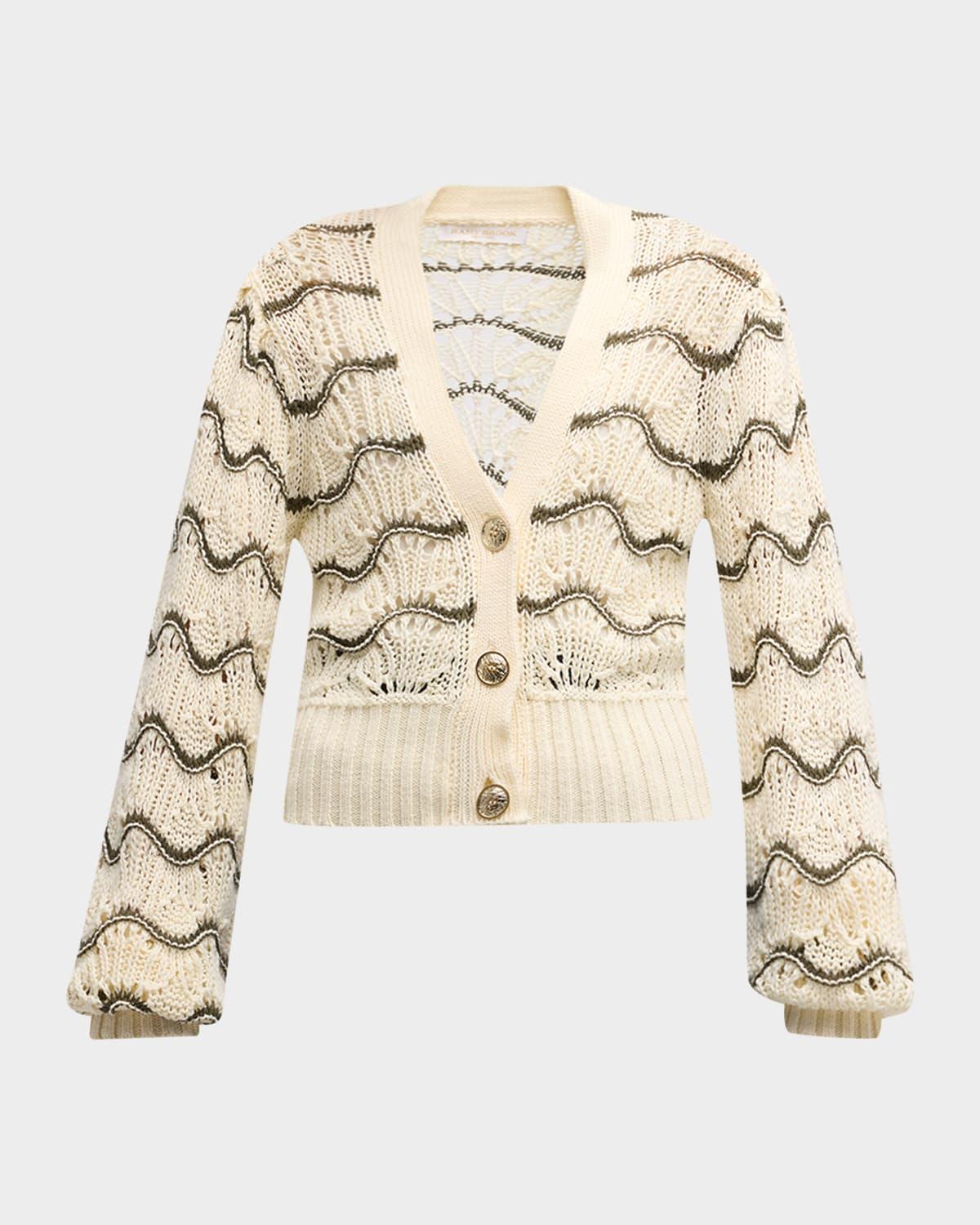 daniella wavy striped cardigan