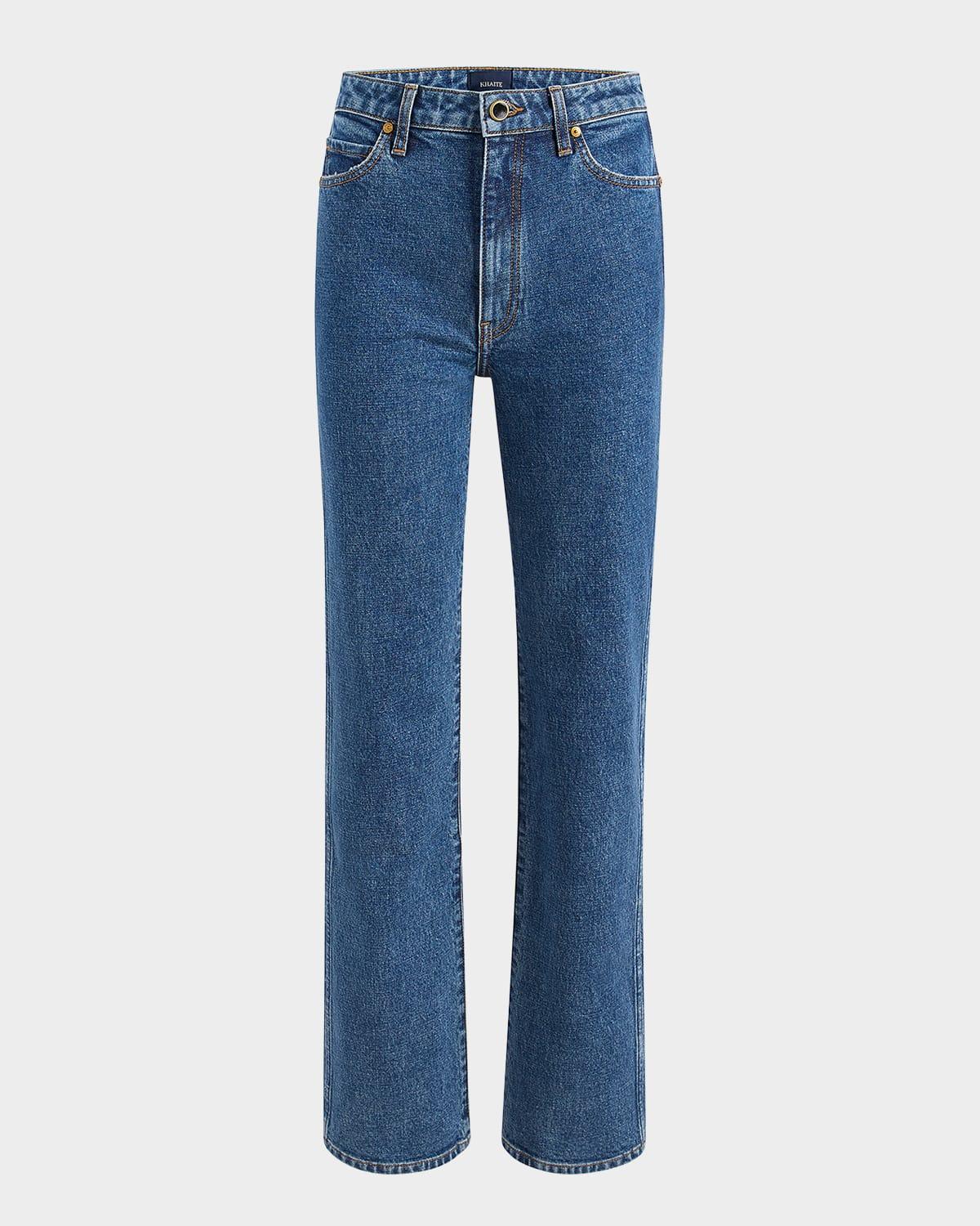danielle acid-wash straight-leg jeans