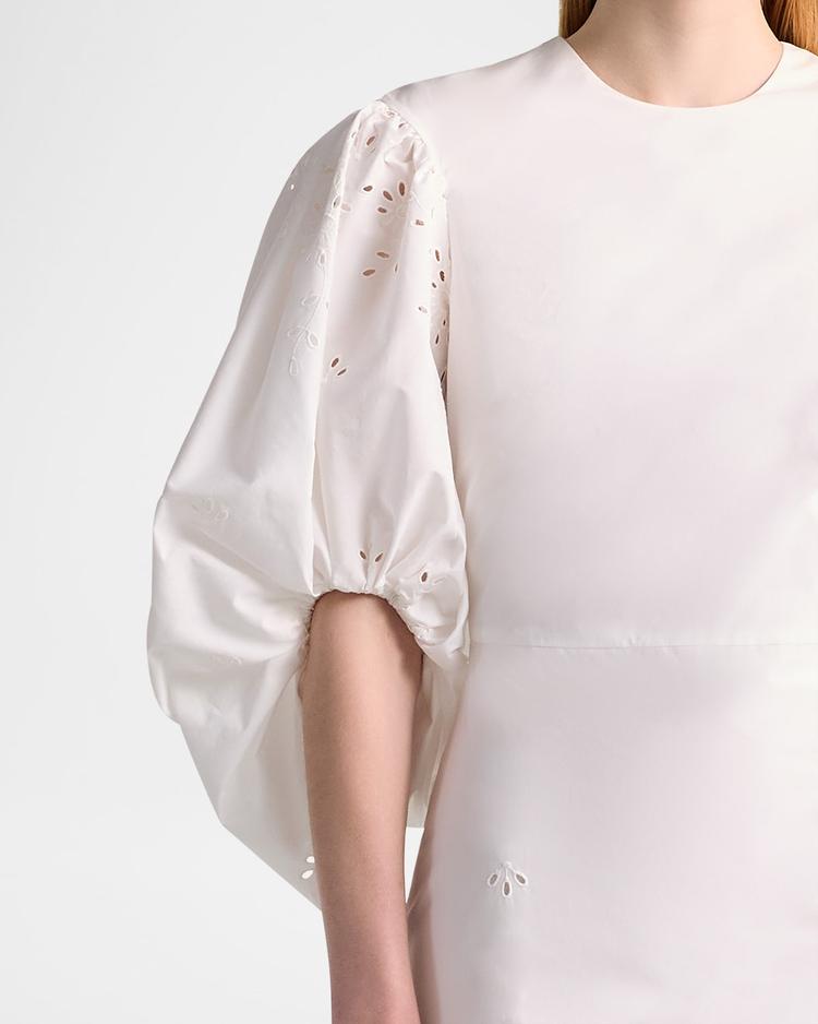 danielle eyelet embroidered puff-sleeve maxi dress
