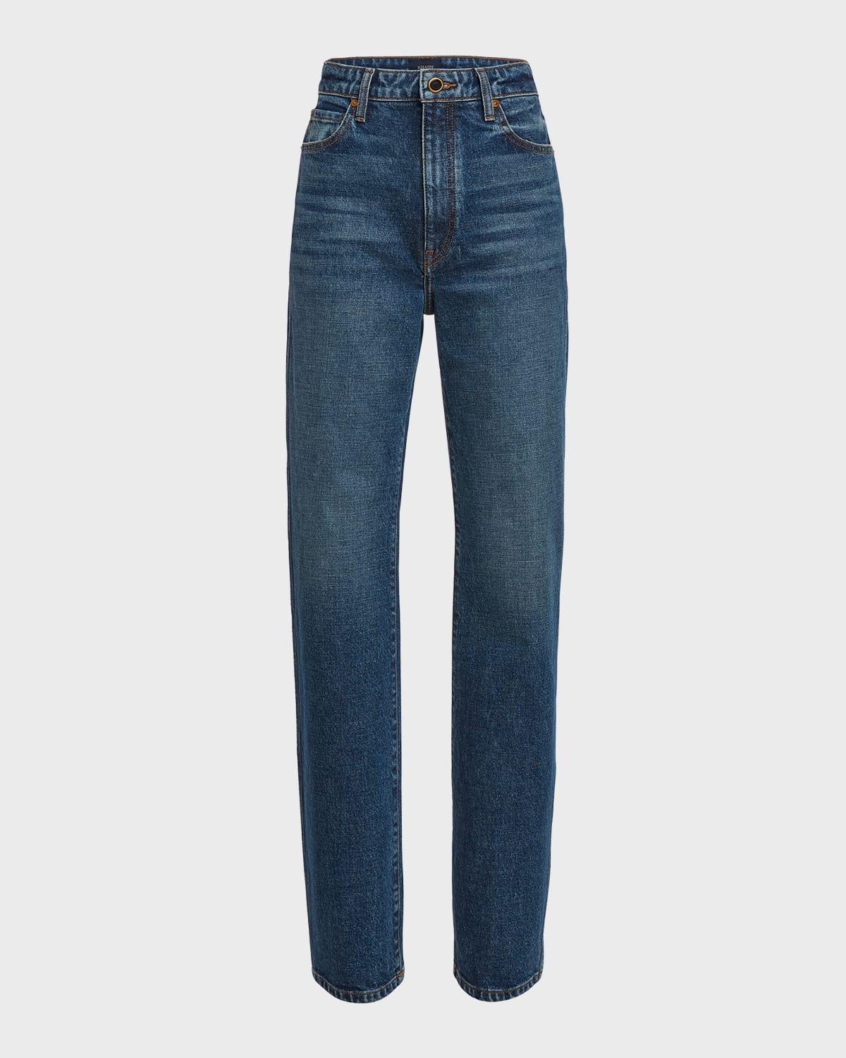 danielle high-rise straight-leg ankle jeans
