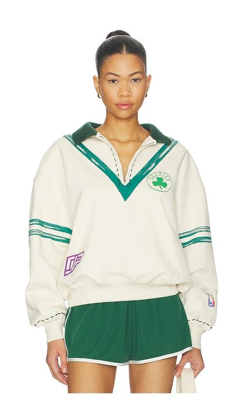 dannijopro the letterman pullover in cream.