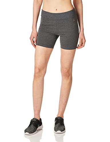 danskin women's essential 5'' bike shorts, charcoal, x-large