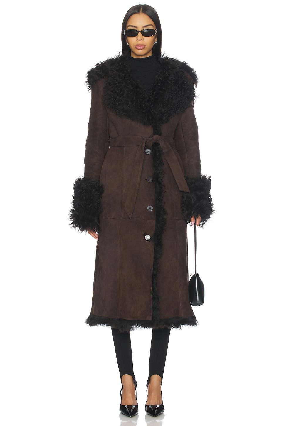 daphne shearling suede coat