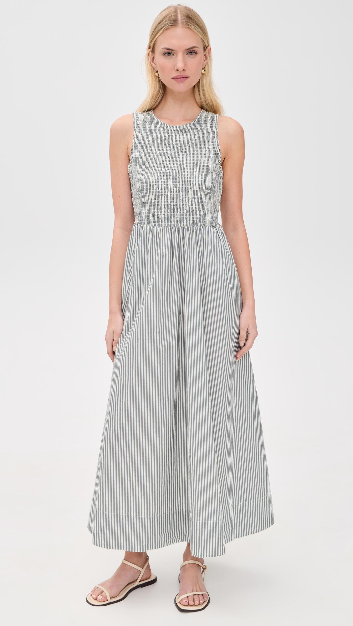 darcy smocked poplin dress