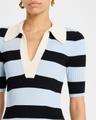 darcy stripe bodycon midi dress