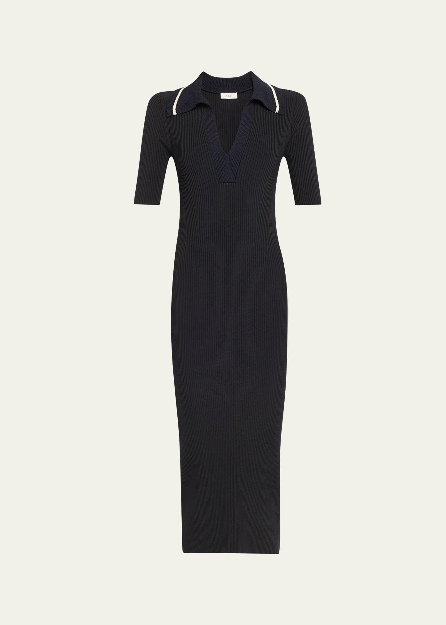 darcy stripe bodycon midi dress
