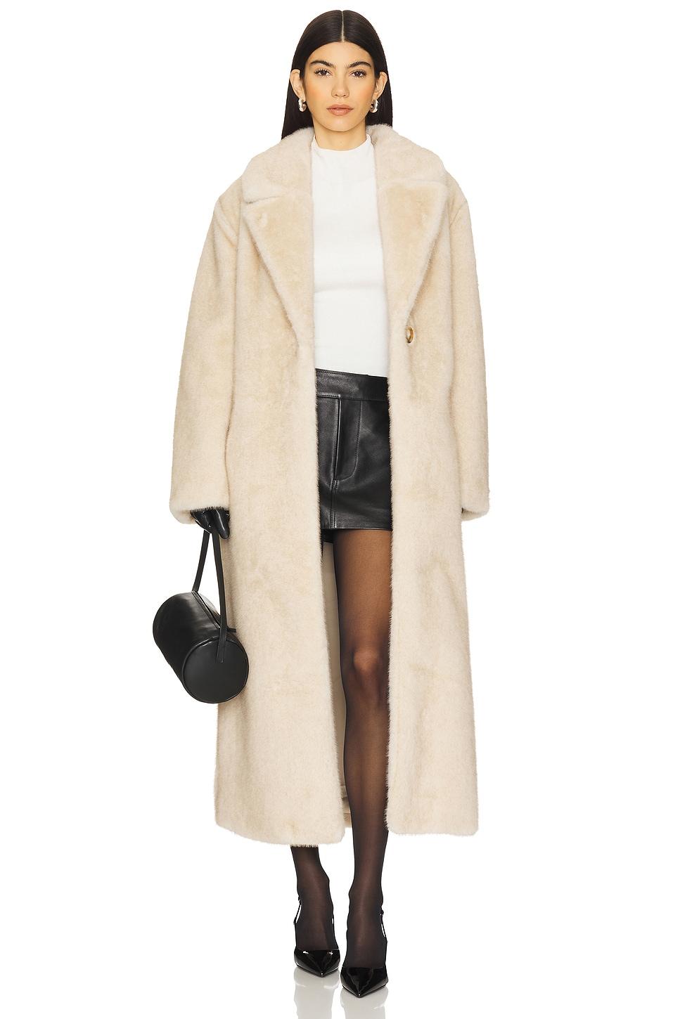 darelle faux fur maxi coat
