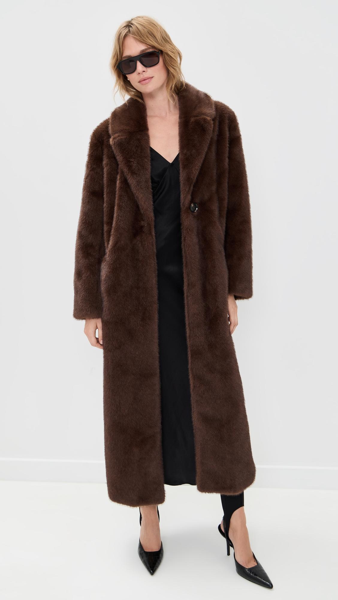 darelle oversized faux fur coat