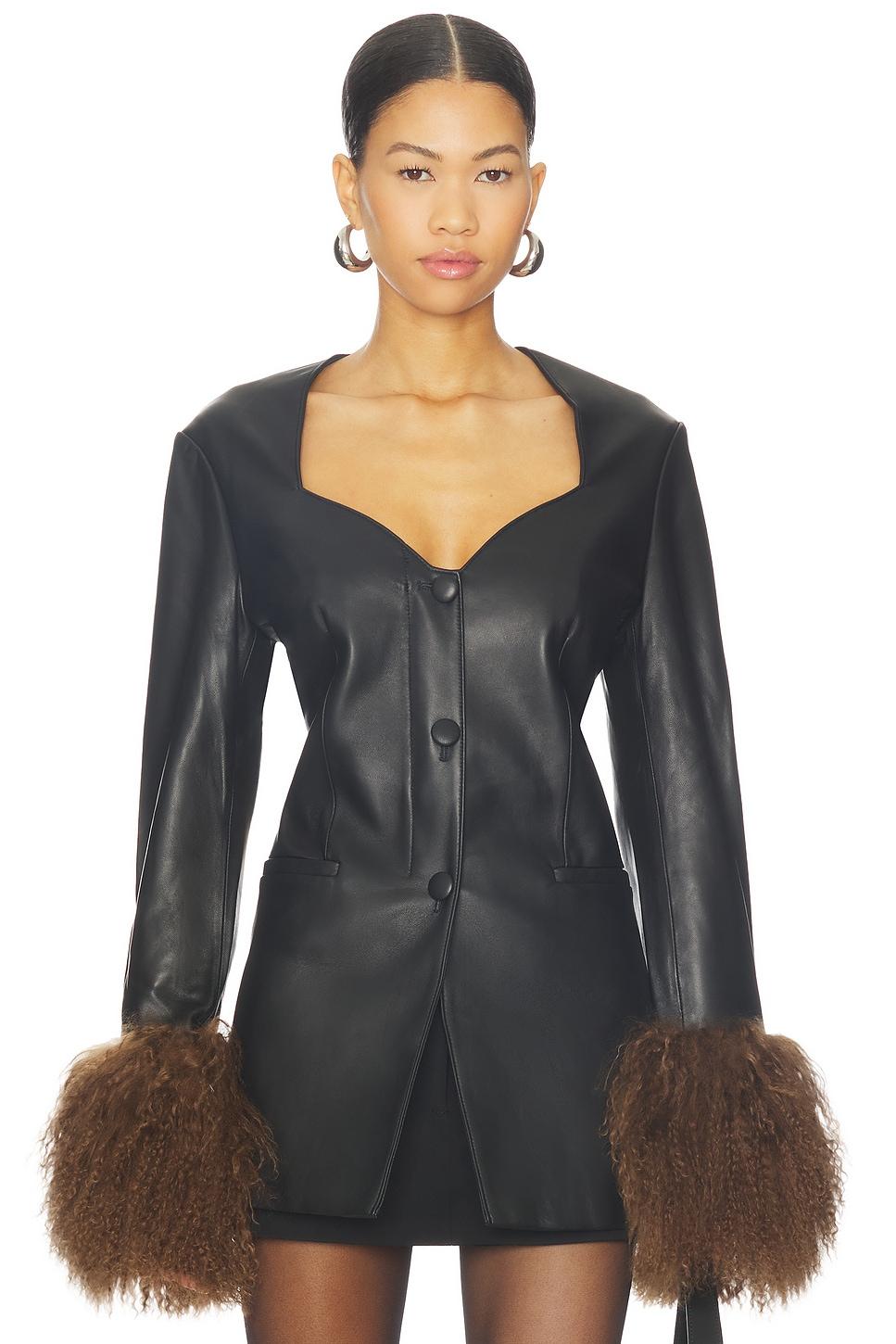 daria leather shearling jacket