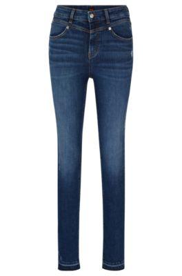 dark-blue jeans in supreme-movement denim- dark blue women's jeans