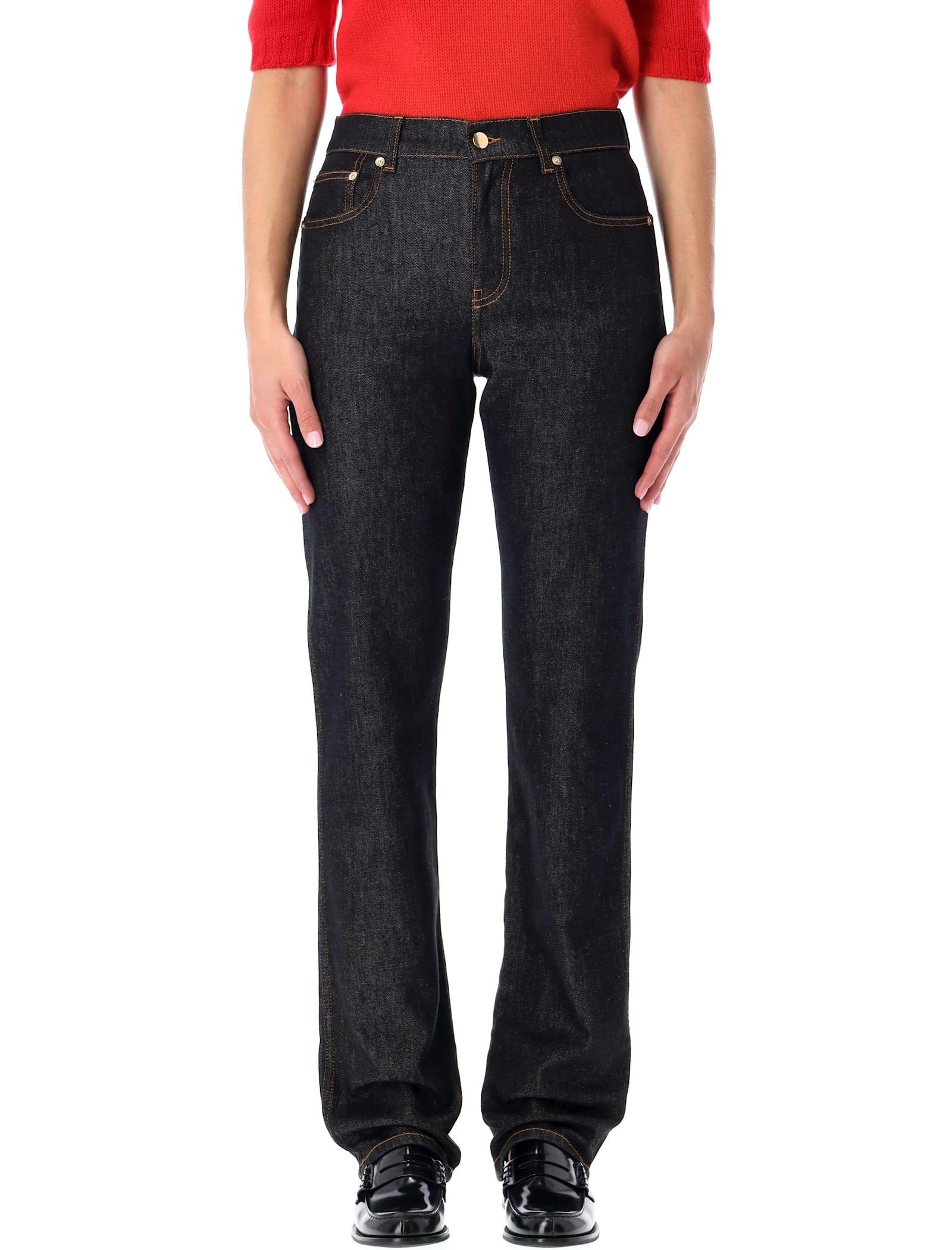 dark wash straight leg jeans fabiana filippi