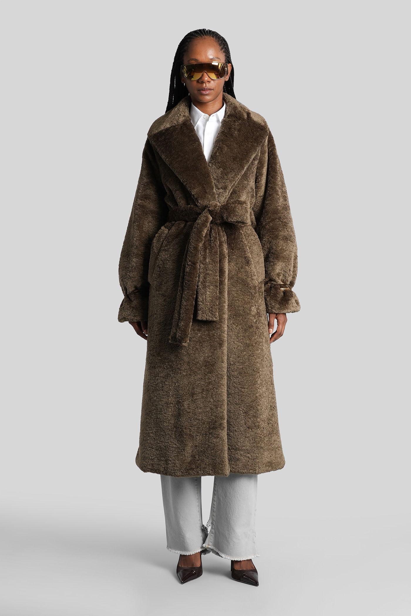 darkpark coat in green polyester