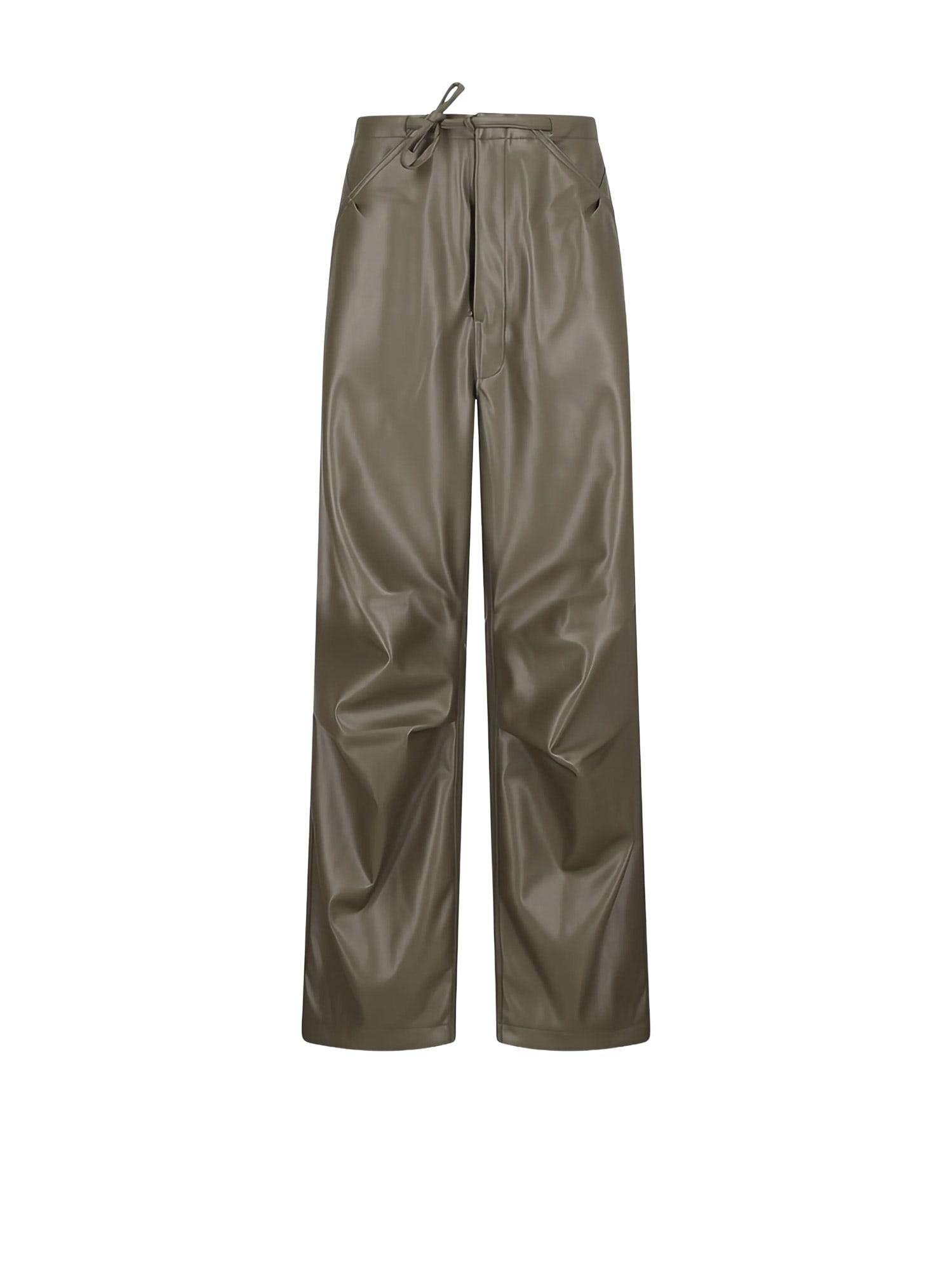 darkpark faux leather relaxed fit trousers