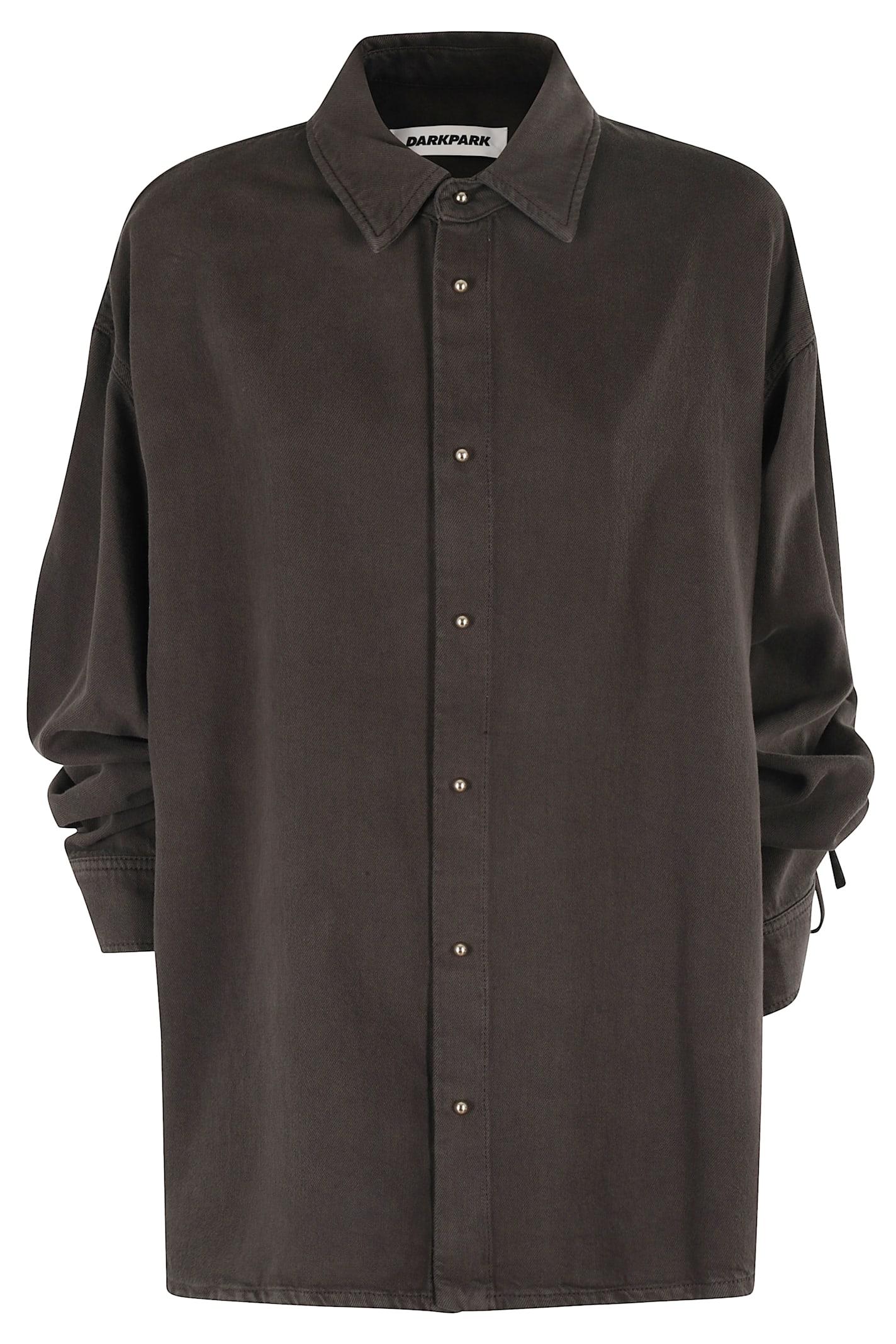 darkpark keanu tencel denim rouche shirt