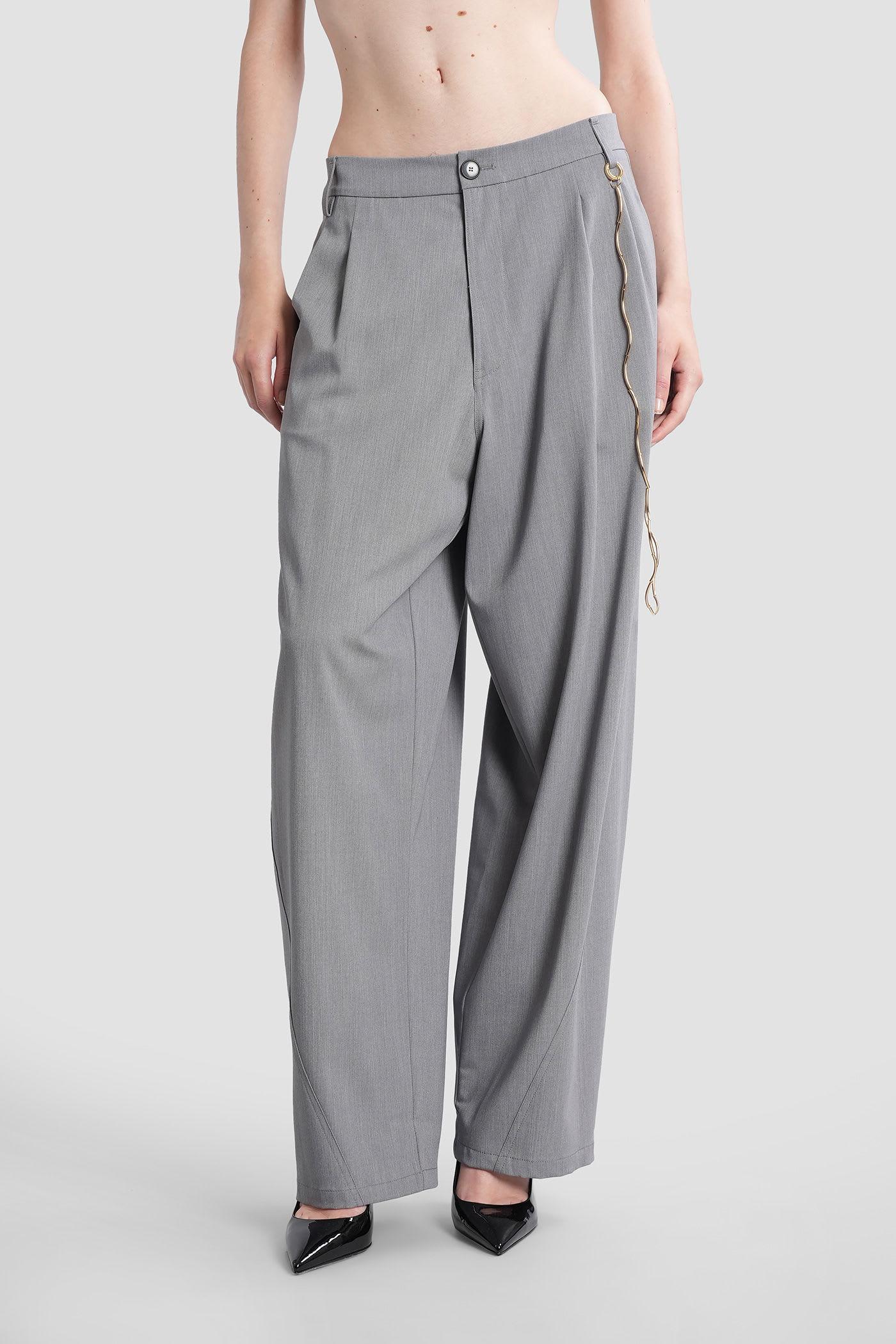 darkpark phebe pants in grey polyester