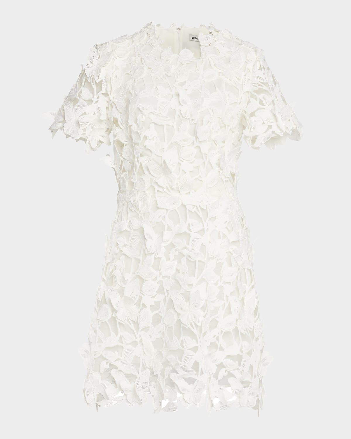 darla a-line floral lace mini dress