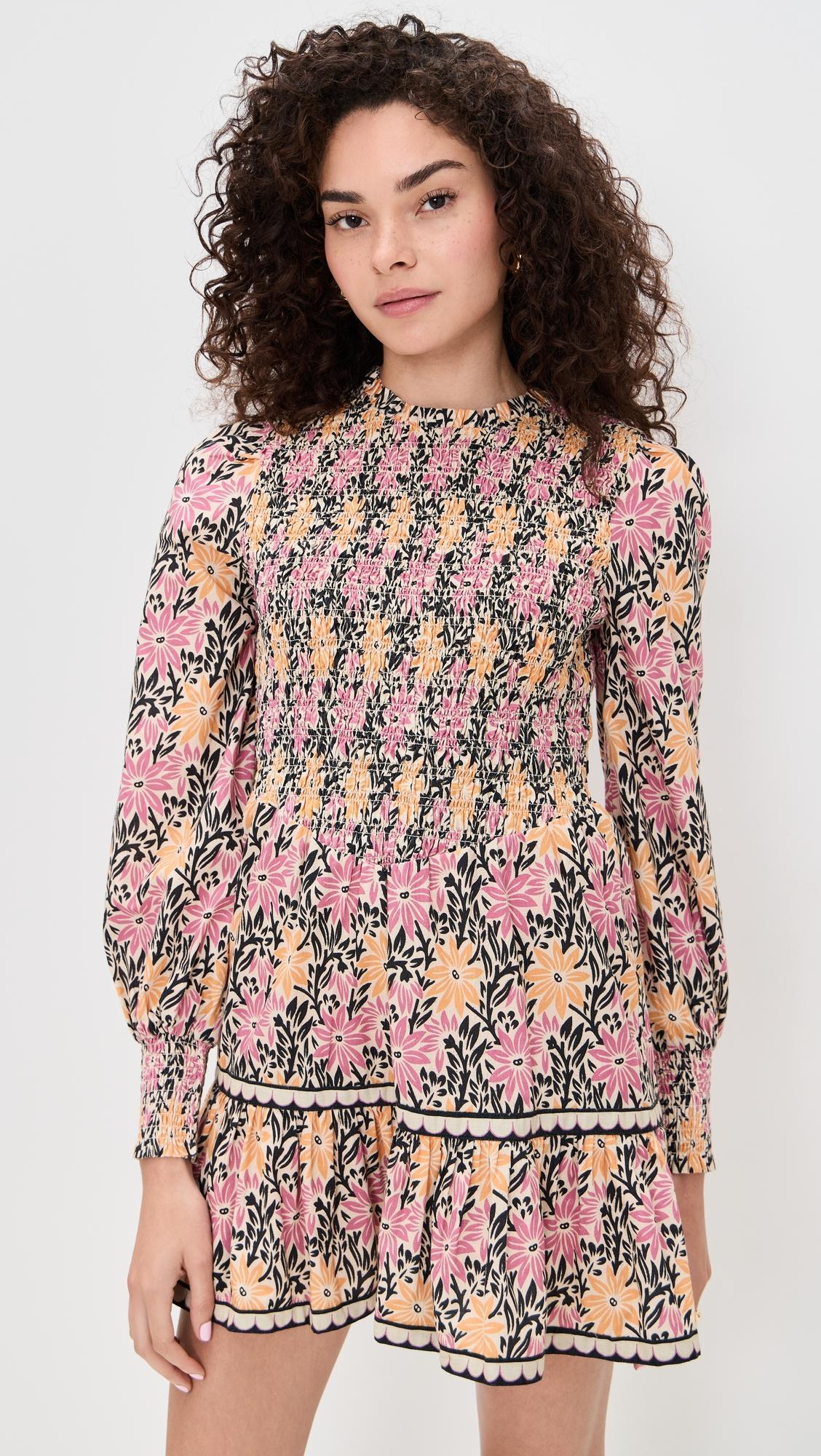 darla floral batik mini dress