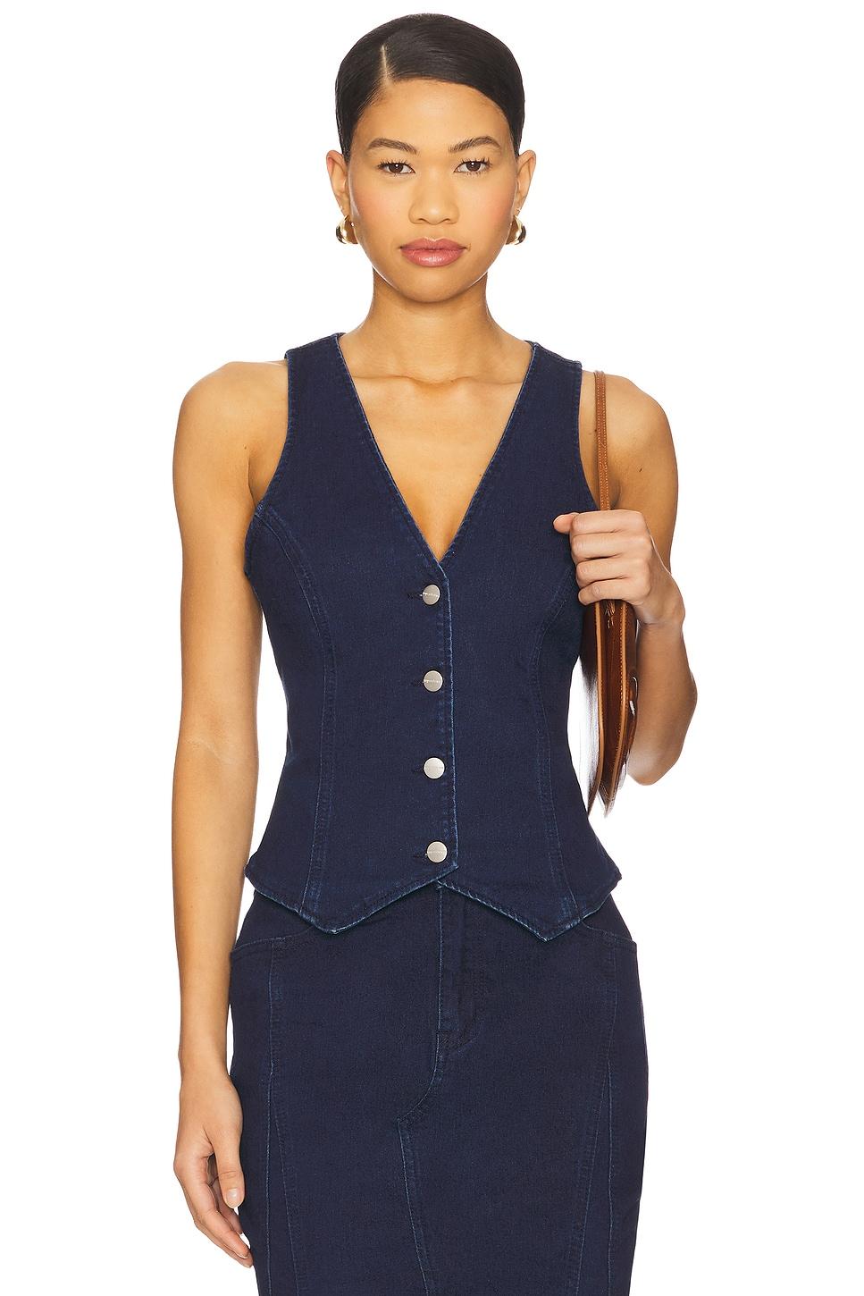 darlah denim vest top