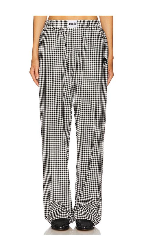 darlin gingham pant in black.